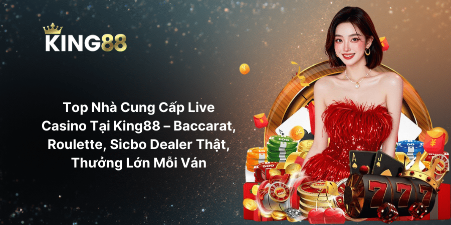Top Nhà Cung Cấp Live Casino Tại King88 – Baccarat, Roulette, Sicbo Dealer Thật, Thưởng Lớn Mỗi Ván
